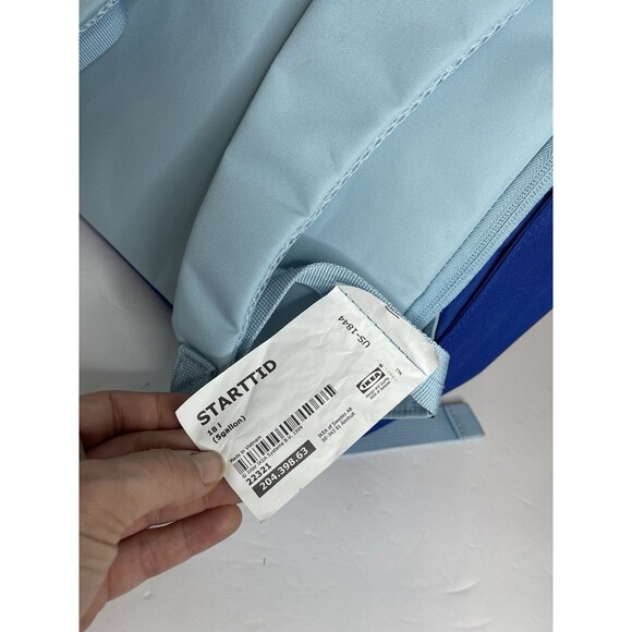 IKEA Starttid Laptop backpack Blue Extendable Discontinued Barely Used main image 5